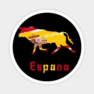 Spanish Flag Bull Spain - Bull Riding Magnet